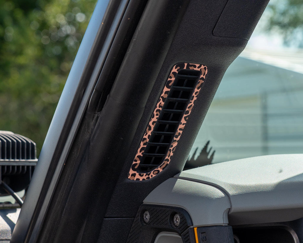 Bronco Leopard Shifter Plate Printed Overlay Accent Wrap Decal for 2021+ Ford Bronco (FULL SIZE)