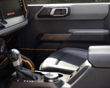 Load image into Gallery viewer, Bronco Topo Front Door Grab Handle Overlay 2021–2025 | Topography Pattern Vinyl Wrap Interior Trim Decal overlay 2021+ Ford Bronco