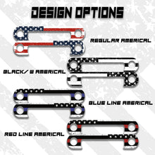 Load image into Gallery viewer, Bronco Trail Sights American Flag inserts Overlay Decal for 2021+ Ford Bronco (FULL SIZE)
