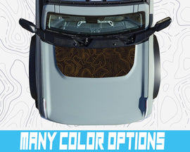 Bronco Topographic Hood Cowl Printed Wrap Decal Graphic for 2021+ Ford Bronco