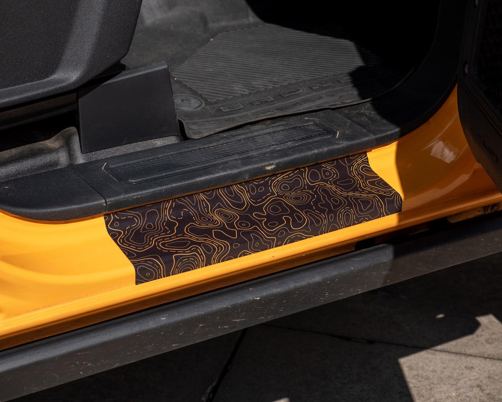 Bronco Topo Door Sill Protectors 2021-2025 | Anti-Slip Door Jamb Scratch Guard Kit | Paint Protection Accessories (2-Door & 4-Door)