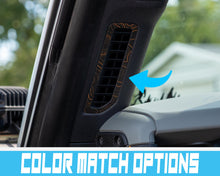 Load image into Gallery viewer, Bronco Topo Defrost Vent Overlay 2021–2025 | Topography Pattern Vinyl Wrap Interior Trim Decal