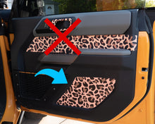 Load image into Gallery viewer, Bronco Lower Door Insert - Leopard Print Accent Wrap Decal - 2021+ Ford Bronco 4dr