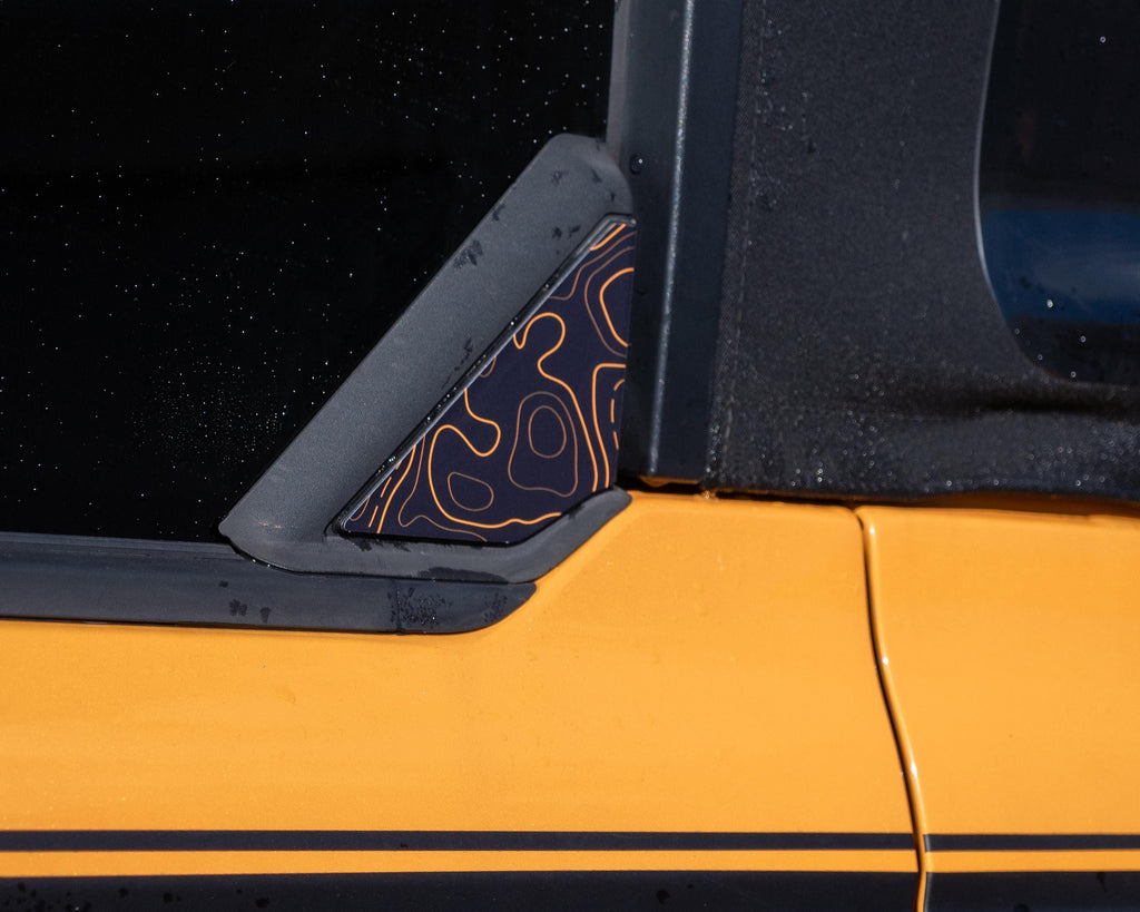 Bronco Rear Window Corner - Topography Pattern - Accent Wrap Decal - 2021+ Ford Bronco