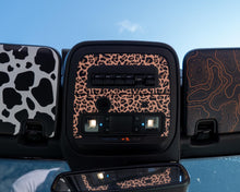 Load image into Gallery viewer, Bronco Overhead AUX Switch Panel Overlay 2021–2025 | Leopard Print Vinyl Wrap Interior Trim Decal | Factory AUX switches | 2021+ Ford Bronco
