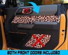 Load image into Gallery viewer, Bronco Upper Door Insert - Leopard Print Accent Wrap Decal for 2021+ Ford Bronco