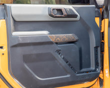Load image into Gallery viewer, Bronco Topo Front Door Grab Handle Overlay 2021–2025 | Topography Pattern Vinyl Wrap Interior Trim Decal overlay 2021+ Ford Bronco