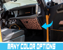 Load image into Gallery viewer, Bronco Leopard Glove Box Wrap 2021–2025 | Leopard Print Full Vinyl Overlay Interior Trim Cover | Scratch Protection | 2021+ Ford Bronco
