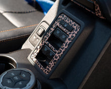 Load image into Gallery viewer, Ford Bronco Window Switch Trim Overlay 2021–2025 | Leopard Print Vinyl Wrap Interior Decal Interior Trim Wrap Cover - Ford Bronco