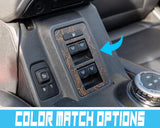 Bronco Window Switch Trim Overlay 2021–2025 | Topography Pattern Vinyl Wrap Interior Decal