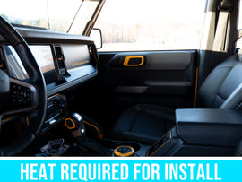 Bronco Interior Door Handle Color Change Accent Wrap Overlay Decal Graphics Inlay for 2021+ Ford Bronco (FULL SIZE)