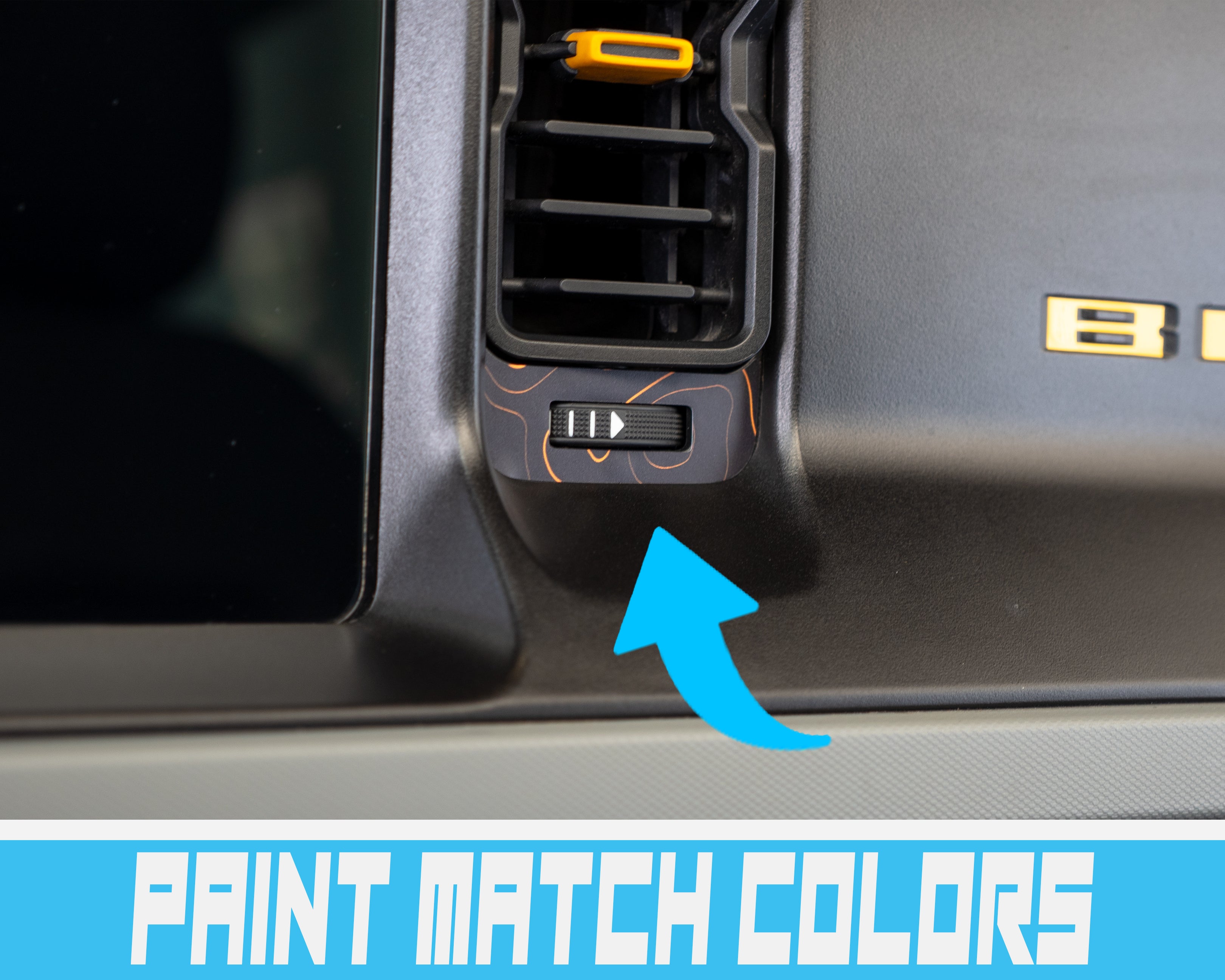 Bronco AC Vent Insert Vinyl Wrap - Topography Series - 2021+ Ford Bronco