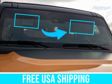 Load image into Gallery viewer, Bronco Visor Warning Label Black Out Kit Overlay for 2021+ Ford Bronco (FULL SIZE)