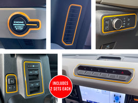 Interior Accent Color Trim Bundle Set Decals 2021+ Ford Bronco