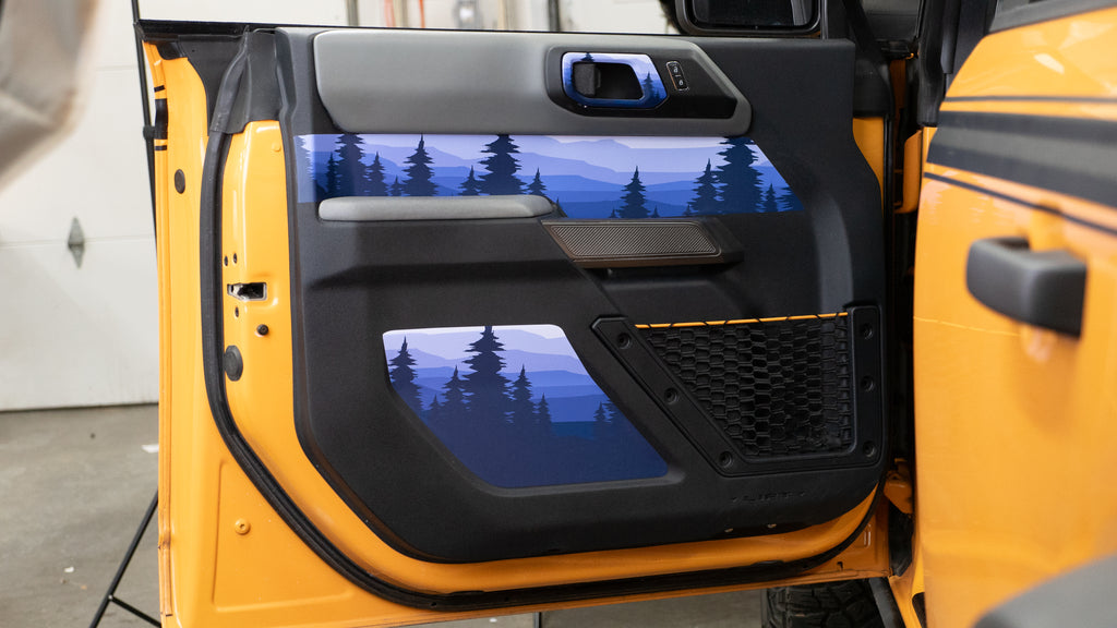 Bronco Lower Door Wrap Insert Wrap Kit - Mountain Series - 2021+ Ford Bronco