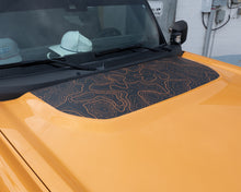 Load image into Gallery viewer, Bronco Topographic Hood Cowl Printed Wrap Decal Graphic for 2021+ Ford Bronco