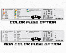 Ford Bronco Interior Fuse Label Decal – Under Steering Wheel Fuse Guide Sticker for 2021+ Bronco