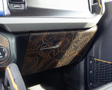 Load image into Gallery viewer, Bronco Glove Box Wrap 2021–2025 | Topography Pattern Full Vinyl Wrap Overlay Interior Trim Cover | Scratch Protection