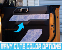 Load image into Gallery viewer, Bronco Lower Door Insert - Toile Flower Pattern - Accent Wrap Decal - 2021+ Ford Bronco