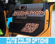 Load image into Gallery viewer, Bronco Upper Door Insert - Leopard Print Accent Wrap Decal for 2021+ Ford Bronco