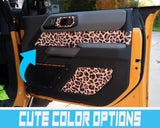 Bronco Upper Door Insert - Leopard Print Accent Wrap Decal for 2021+ Ford Bronco