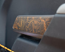 Load image into Gallery viewer, Bronco Topo Front Door Grab Handle Overlay 2021–2025 | Topography Pattern Vinyl Wrap Interior Trim Decal overlay 2021+ Ford Bronco