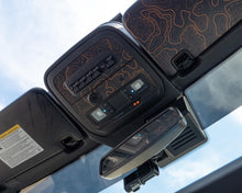 Load image into Gallery viewer, Bronco Topo Overhead AUX Switch Panel Overlay 2021–2025 | Topography Pattern Vinyl Wrap Interior Trim Decal