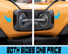 Bronco Side Marker Tint Overlays | 2021-2025 Smoke Turn Signal Covers | Full Size Bronco Light Tint Decals (2-Door & 4-Door)