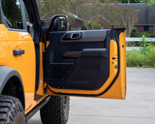 Load image into Gallery viewer, Bronco Topo Front Door Grab Handle Overlay 2021–2025 | Topography Pattern Vinyl Wrap Interior Trim Decal overlay 2021+ Ford Bronco