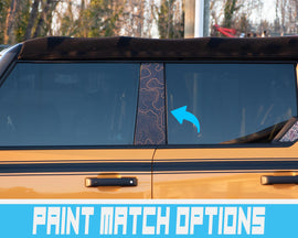 Bronco B-Pillar overlay - Topography Pattern - Accent Wrap Decal - 2021+ Ford Bronco