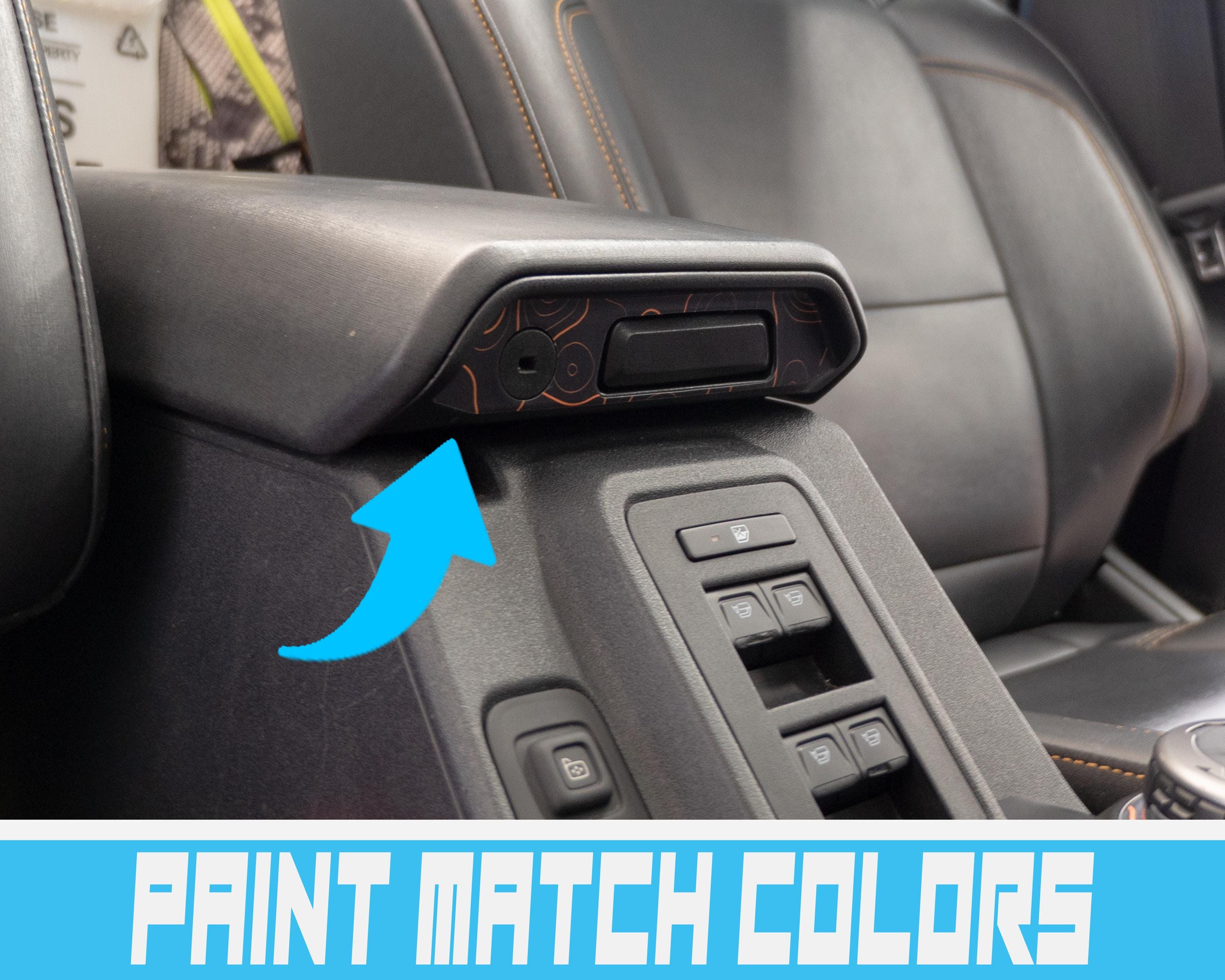 Bronco Center Console Latch - Topography Pattern - Accent Wrap Decal - 2021+ Ford Bronco