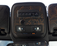 Load image into Gallery viewer, Bronco Topo Overhead AUX Switch Panel Overlay 2021–2025 | Topography Pattern Vinyl Wrap Interior Trim Decal
