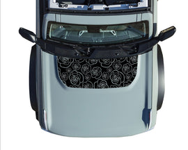 Bronco Rose Pattern Hood Cowl Vinyl Decal for Bronco 2021+